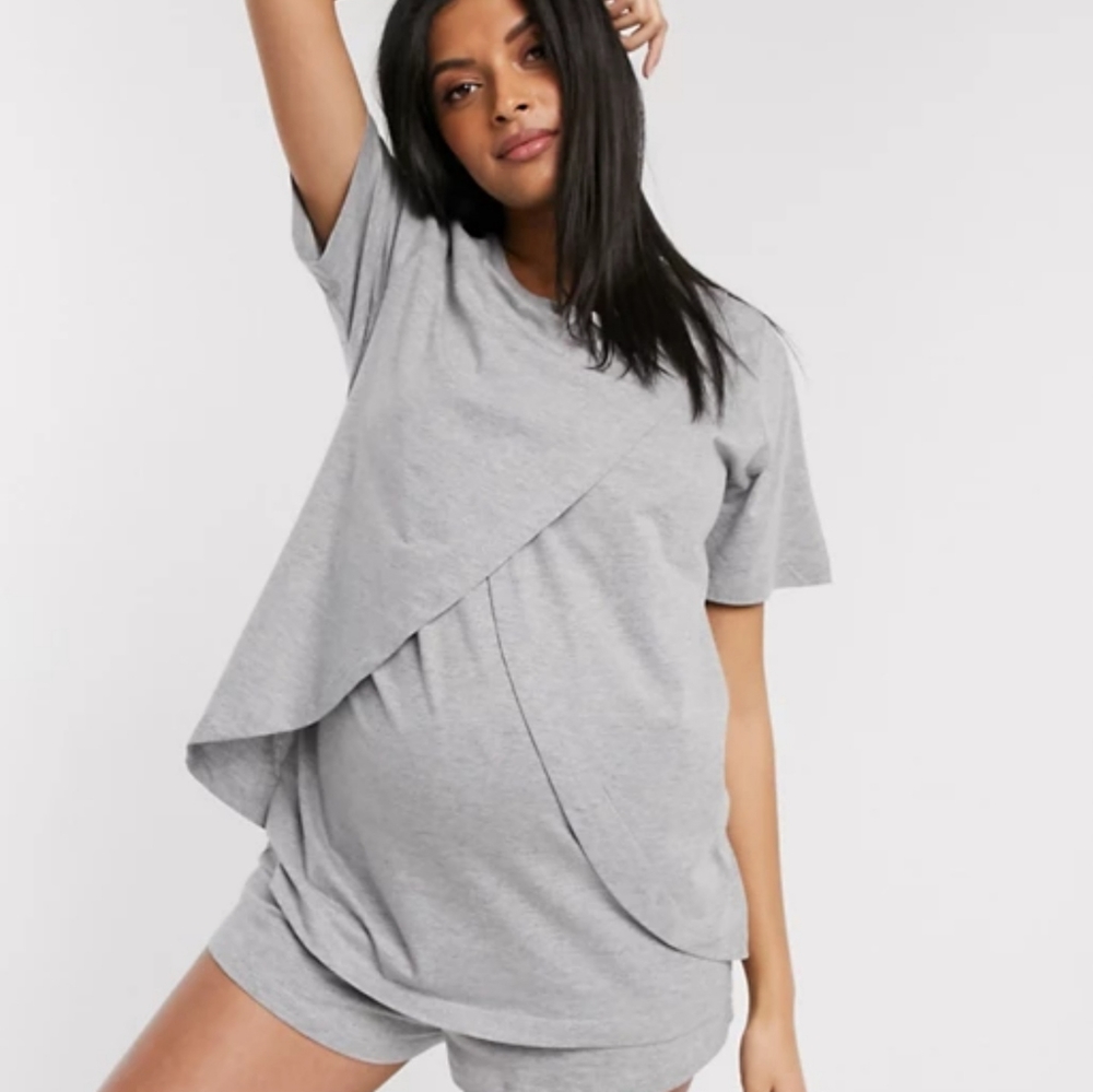 ASOS Maternity pyjama jersey crossover nursing T